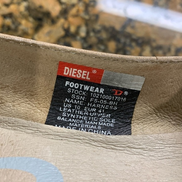Diesel ”Harness” leather wedge shoes, Size 10 - Picture 2 of 8